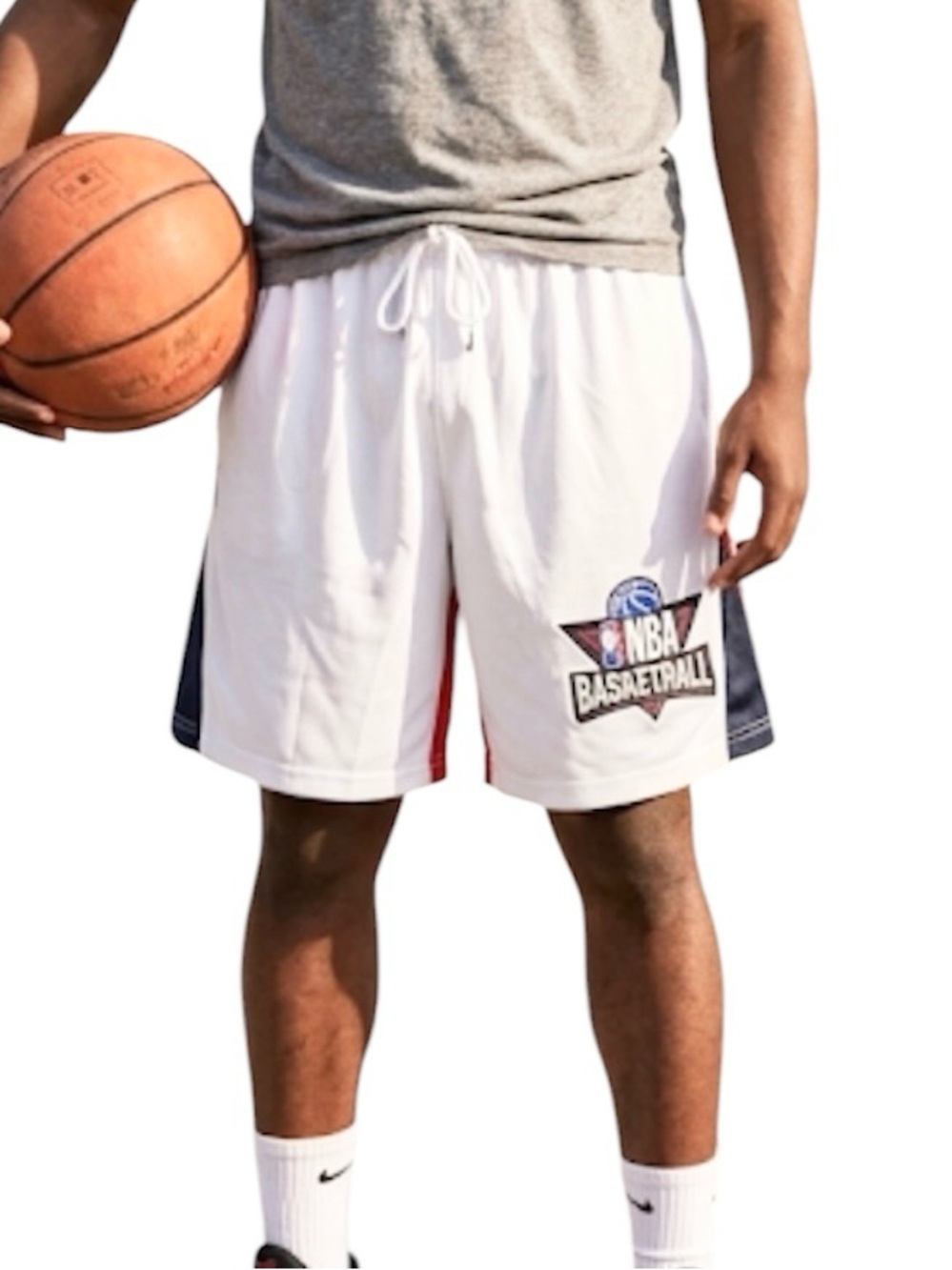 Official NBA Basketball White & Black Short Size: Medium